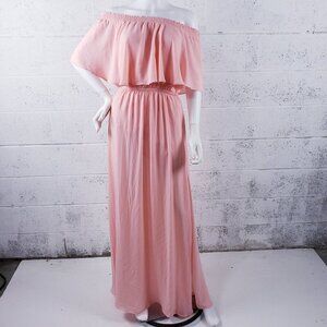 Show Me Your Mumu Hacienda Maxi Bridesmaid Formal Dress Size XL Pink Crisp